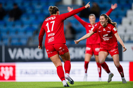 Anna Nerland Aahjem of Brann celebrates