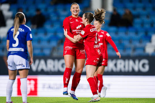 Anna Nerland Aahjem of Brann celebrates