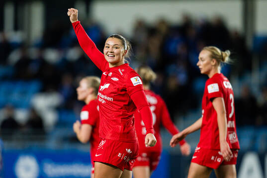 Anna Nerland Aahjem of Brann celebrates
