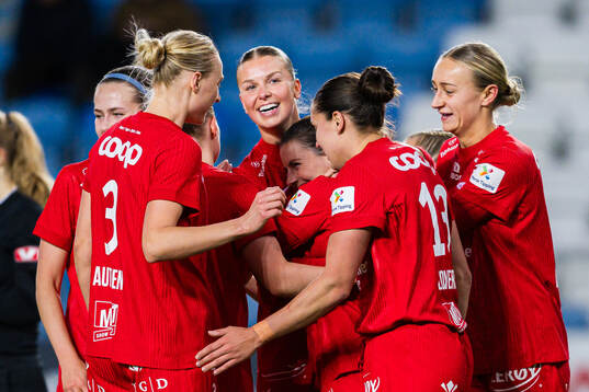 Cecilie Redisch Kvamme of Brann celebrates