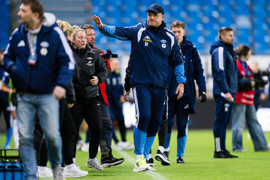 Head coach Kent Rudning of Molde looks dejected