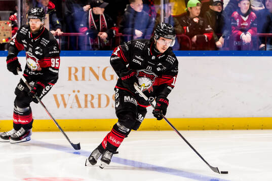 Malmö Redhawks Carl Persson och Elia Pedrotti