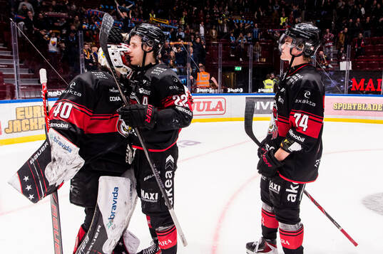 Malmö Redhawks målvakt Oskar Blomgren, Janne Kuokkanen