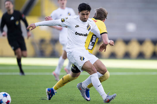 AIKs Lukas Bergquist och Elfsborgs Taylor Silverholt