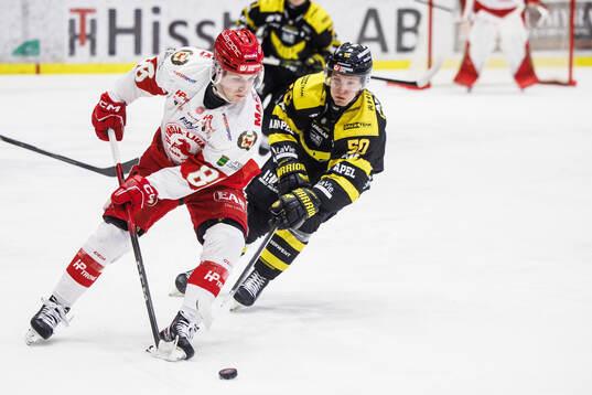 Troja/Ljungbys Fabian Hellström och Västerås Veikko