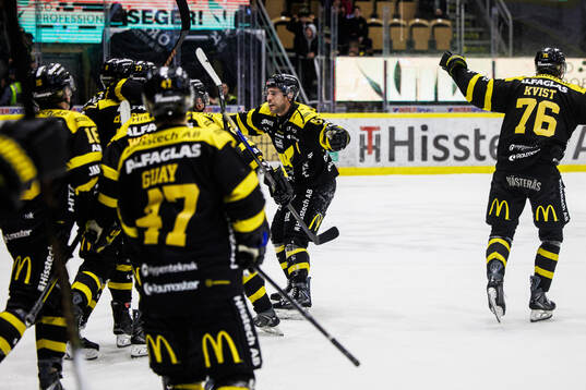 Västerås spelare jublar