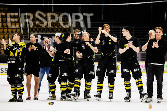 Västerås spelare jublar