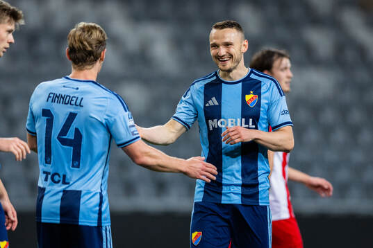 Djurgårdens Hampus Finndell och Piotr Johansson