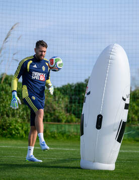 goalkeeper Kristoffer Nordfeldt of the Swedish national