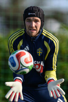 goalkeeper Noel Törnqvist of the Swedish national football