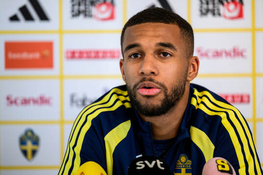 Isak Hien of the Swedish national football team