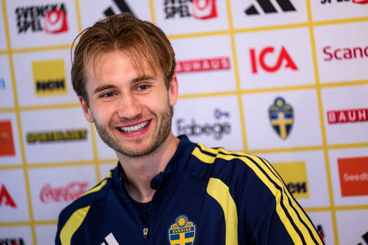 Benjamin Nygren of the Swedish national football team