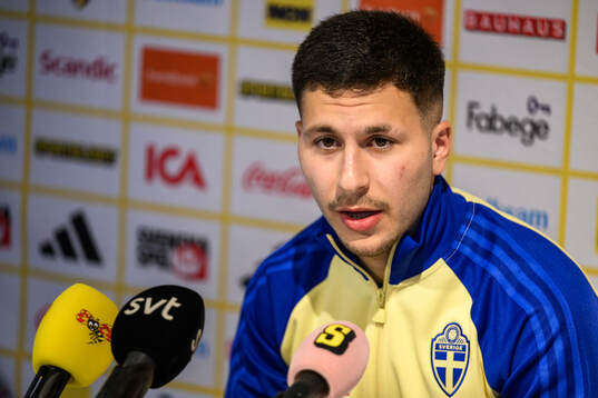 Roony Bardghji of the Swedish national football team