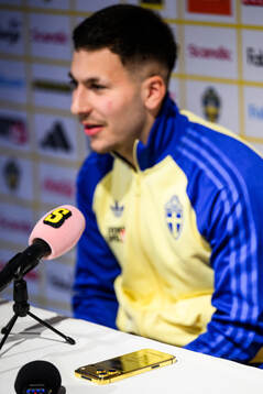 Roony Bardghji of the Swedish national football team
