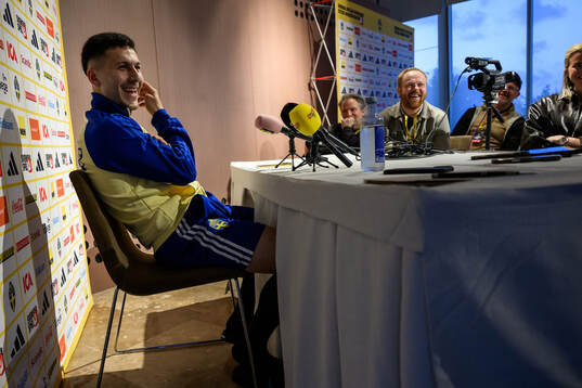 Roony Bardghji of the Swedish national football team