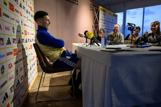 Roony Bardghji of the Swedish national football team