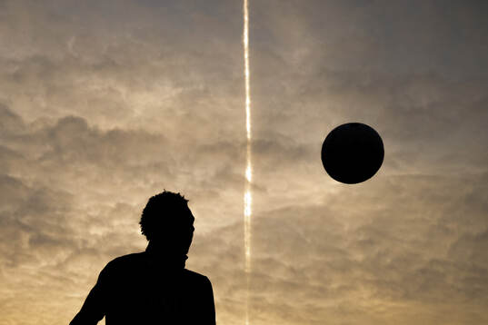 The silhouette of Antonio Nusa of the Norwegian national