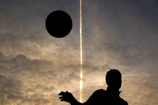 The silhouette of Antonio Nusa of the Norwegian national
