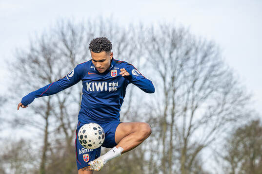 Antonio Nusa of the Norwegian national football team