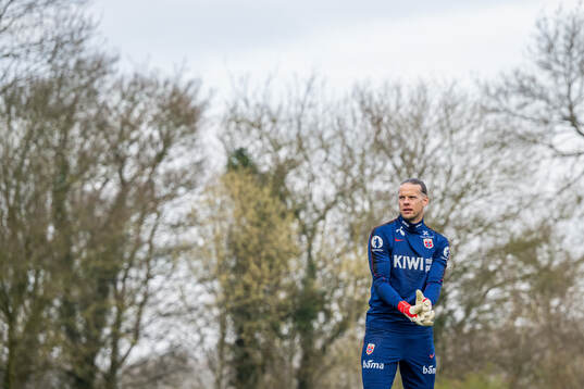 Goalkeeper Ørjan Håskjold Nyland of the Norwegian