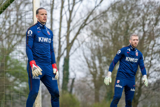 Goalkeepers Ørjan Håskjold Nyland and Egil Selvik of the