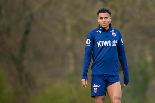 Antonio Nusa of the Norwegian national football team