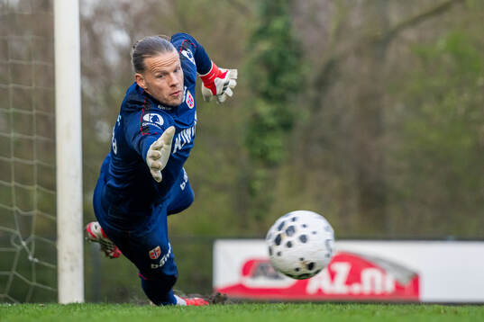 Goalkeeper Ørjan Håskjold Nyland of the Norwegian