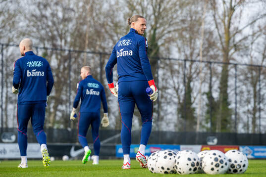 Goalkeeper Ørjan Håskjold Nyland of the Norwegian