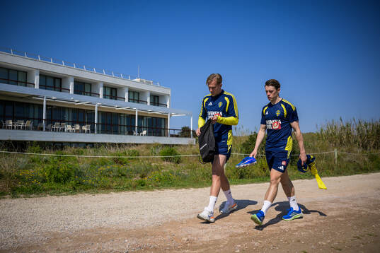 Herman Johansson and Elliot Stroud of the Swedish national