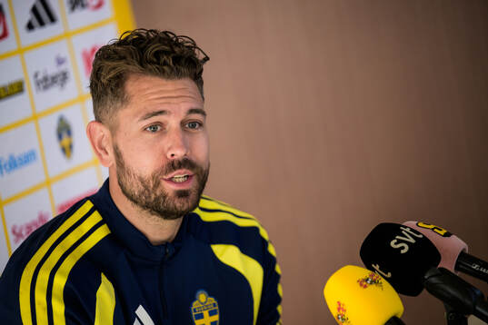 Goalkeeper Kristoffer Nordfeldt of the Swedish national