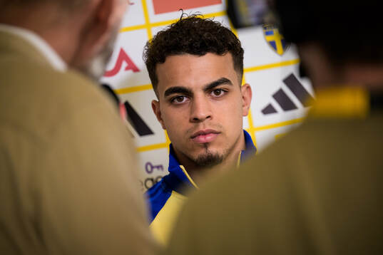 Yasin Ayari of the Swedish national football team