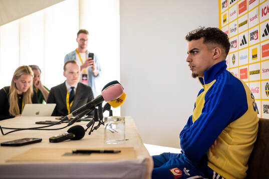 Yasin Ayari of the Swedish national football team
