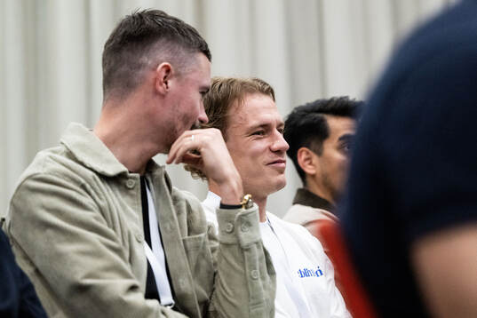 Mikael Lustig, sportchef Västerås, och Herman Magnusson,