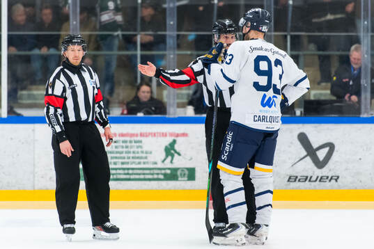 Domare Marcus Hejdesten och Domare Robin Werner och Visby