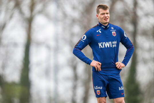 Alexander Sørloth of the Norwegian national football team