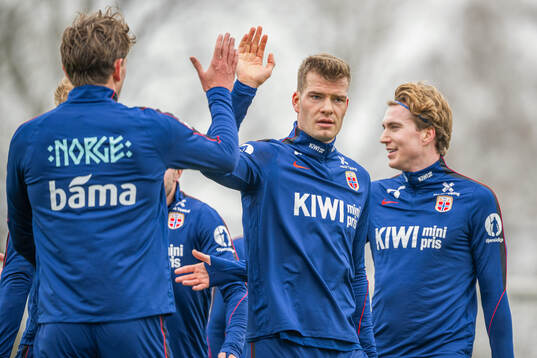 Alexander Sørloth of the Norwegian national football team