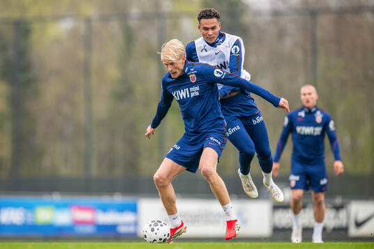 Morten Thorsby and Antonio Nusa of the Norwegian national