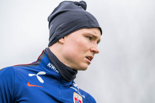 Andreas Schjelderup of the Norwegian national football team