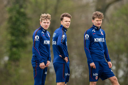 Jens Petter Hauge, Felix Horn Myhre and David Møller Wolfe