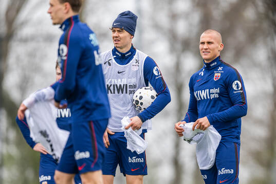 Jørgen Strand Larsen and Leo Østigård of the Norwegian