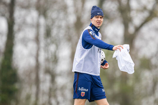 Jørgen Strand Larsen of the Norwegian national football