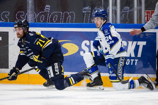 HV71s William Ignberg Nilsson och Leksands Arvid Eljas