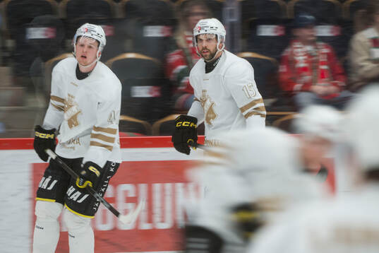 AIKs Viggo Gustafsson och Anders Grönlund innan