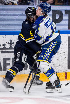 HV71s Karl Annborn och Leksands Rocky Langvardt
