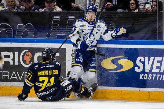 HV71s William Ignberg Nilsson och Leksands Arvid Eljas