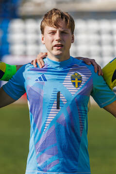 Goalkeeper Vincent Arnström of Sweden