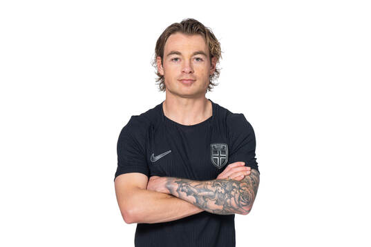 Patrick Berg of the Norwegian national football team poses