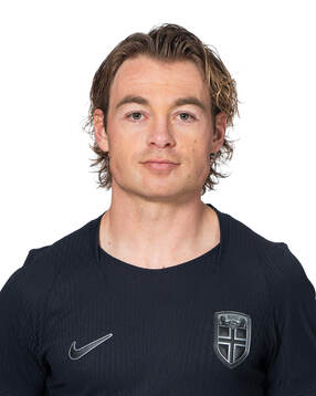 Patrick Berg of the Norwegian national football team poses