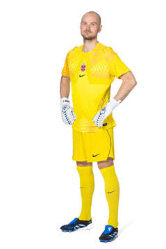 Goalkeeper Viljar Myhra of the Norwegian national football