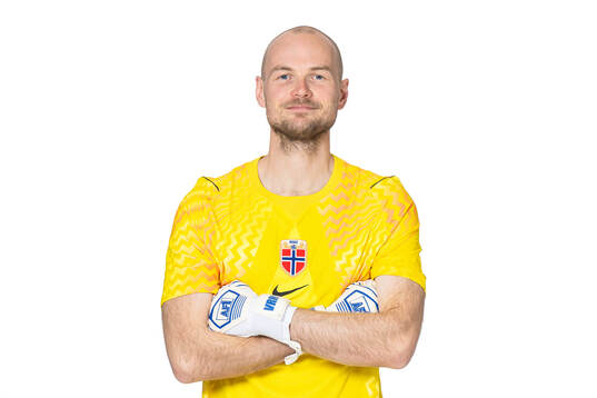 Goalkeeper Viljar Myhra of the Norwegian national football